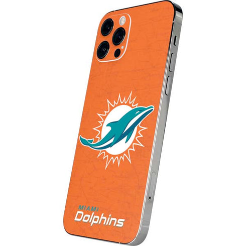 NFL Miami Dolphins Distressed- Orange iPhone 12 Pro Max Skin